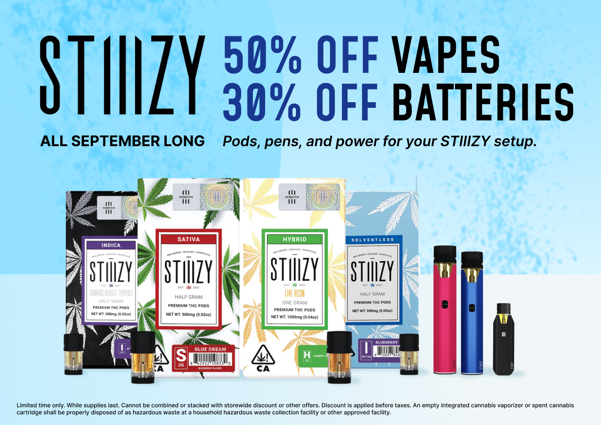 45% Off STIIIZY Vapes & Batteries