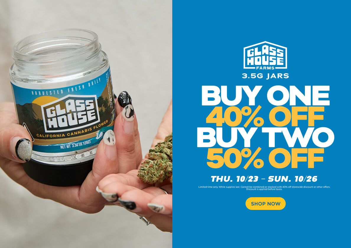 50% Off Glass House Farms Jars