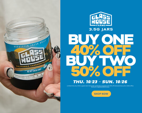 50% Off Glass House Farms Jars