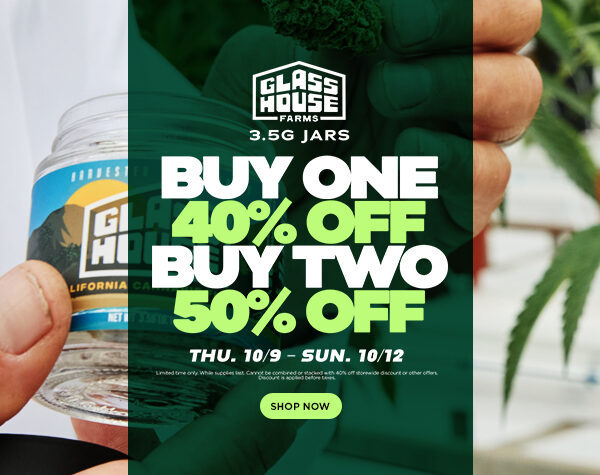50% Off Glass House Farms Jars