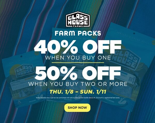 50% Off Glass House Farms Farm Packs