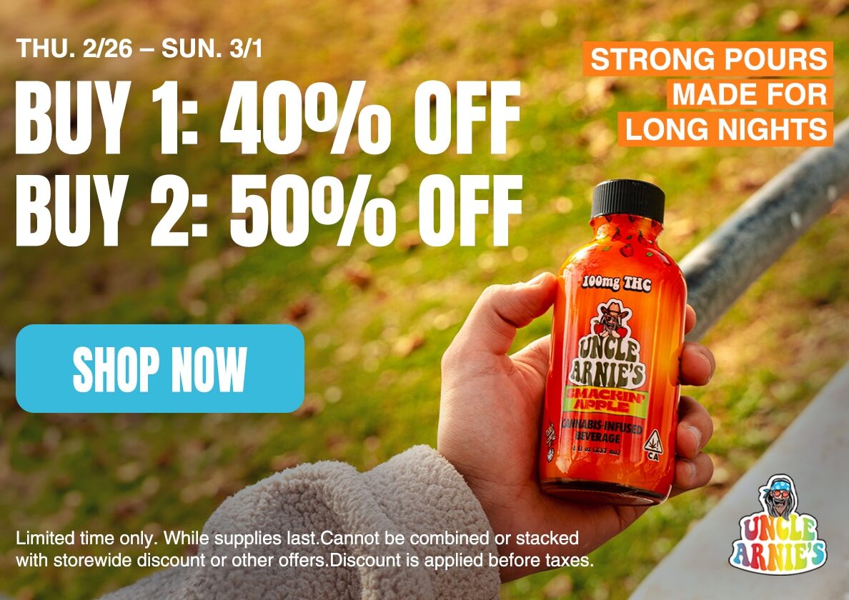 50% Off Uncle Arnie’s Beverages