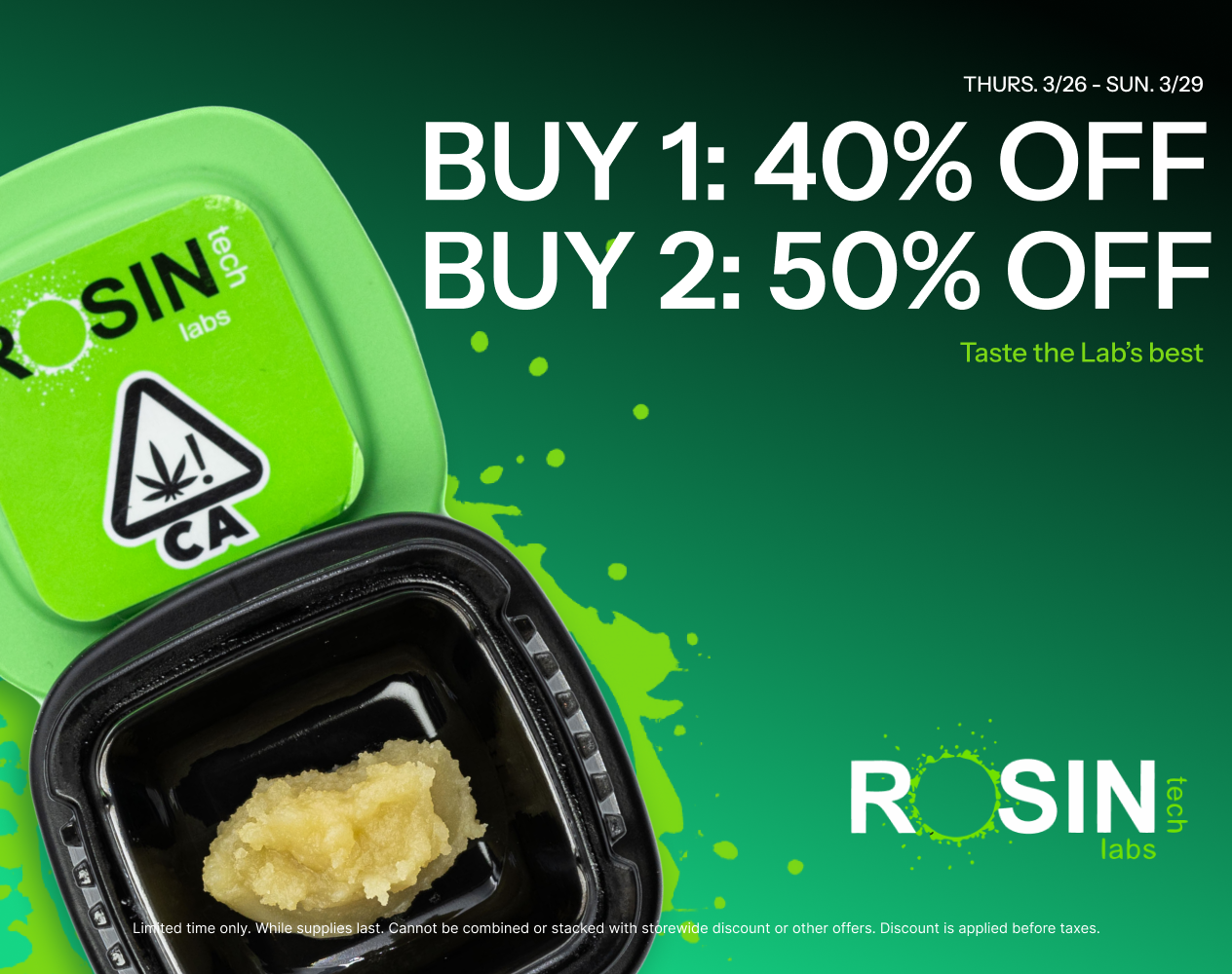 50% Off Rosin Tech Labs