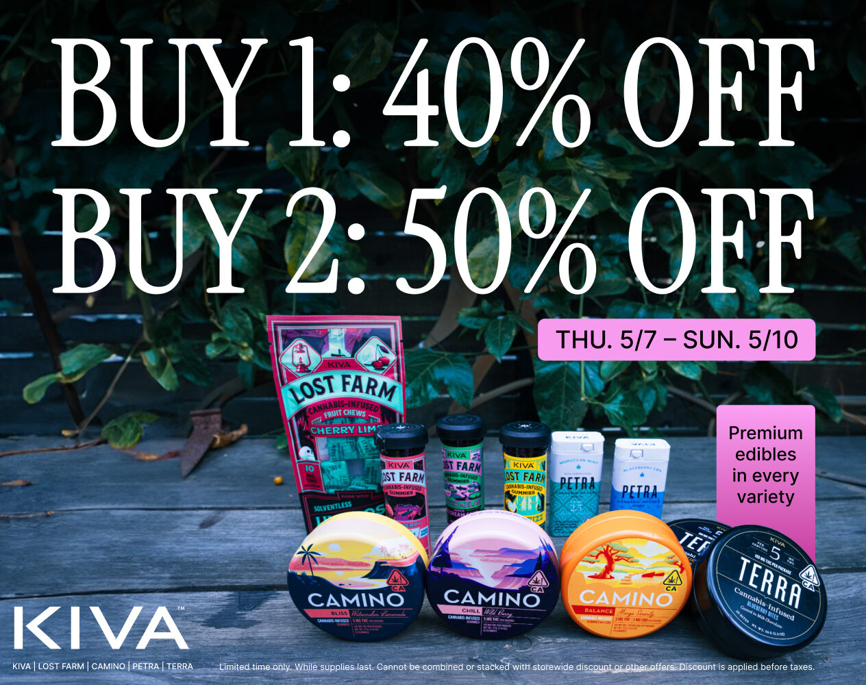 50% Off KIVA Brands