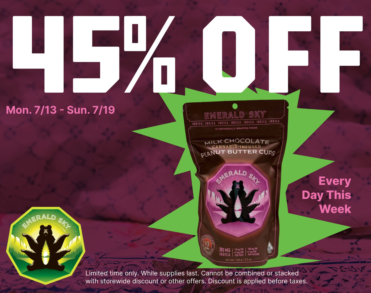 45% Off Emerald Sky