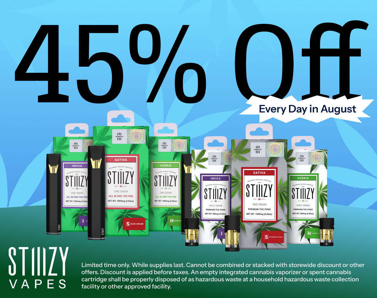 45% Off STIIIZY Vapes