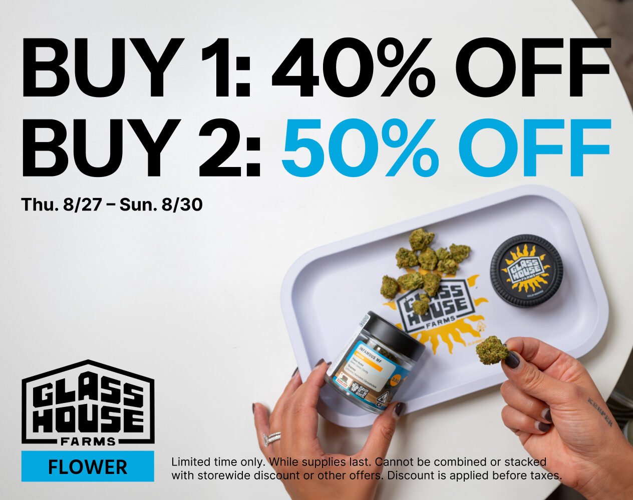 50% Off Glass House Farms Flower