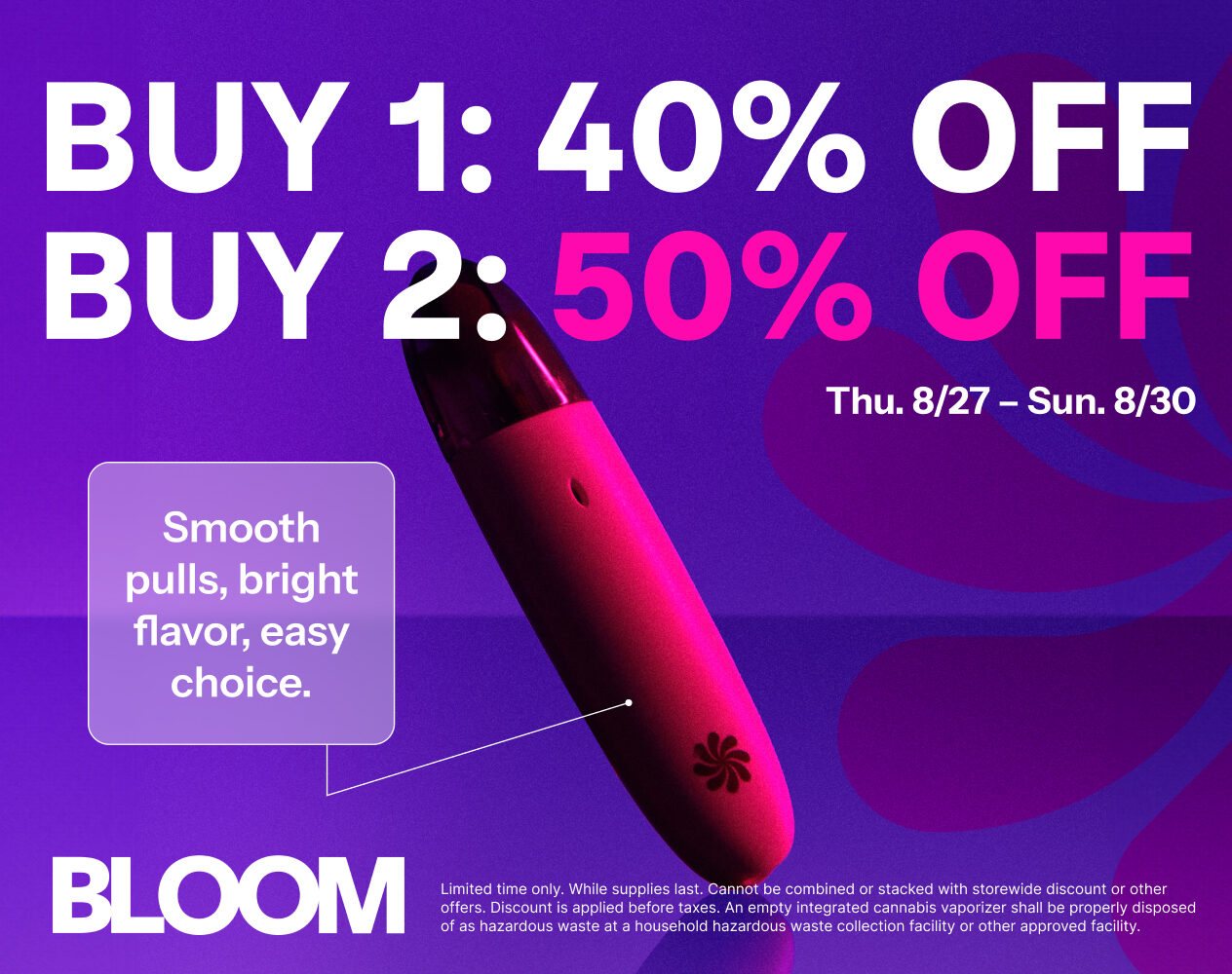 50% Off Bloom